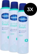 Bol.com Vaseline ProDerma Active Fresh Deodorant Spray - 3 x 250 ml aanbieding