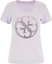 Guess SS CN 4G Logo Tee Dames T-Shirt - Lila - Maat XL