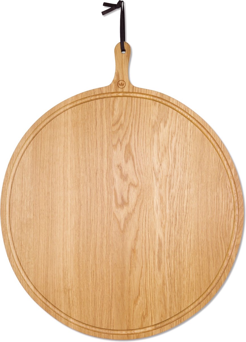 Dutchdeluxes - Geoliede eik - Serveerplank - Snijplank - Broodplank - XXL Round