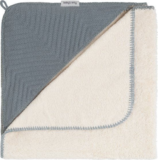 Baby's Only - Baby badcape - Omslagdoek - Handdoek met capuchon Classic - Wolwit - 75x85 cm - Badstof Baby's Only - Baby badcape - Omslagdoek - Handdoek met capuchon Classic - Wolwit - 75x85 cm - Badstof