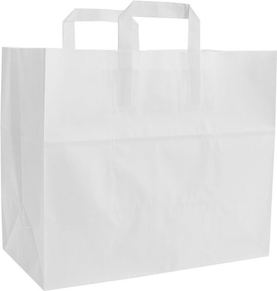 Tas, Papier, platte handgreep, 18x 8x22cm, draagtas, bruin (270786