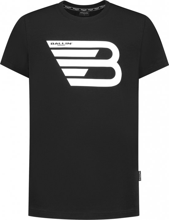 Ballin Amsterdam - Jongens Slim fit T-shirts Crewneck SS - Black - Maat 6
