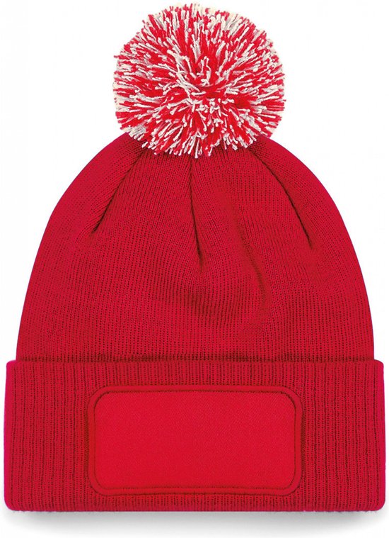 Chapeau unisexe taille unique Beechfield Classic rouge/ Off White 55% polyester, 45% Acryl