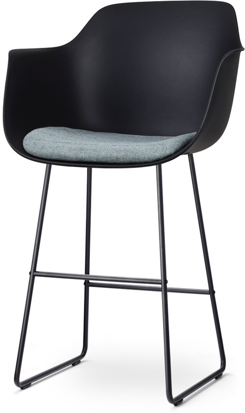 Barkruk, kunststof, in hoogte verstelbaar, verchroomd, zwart 2 stuks/rood 2 Pack rood