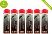 Colormark Ecomarker krijtspray - rood - 6 stuks - voor tijdelijke markeringen - 500 ml