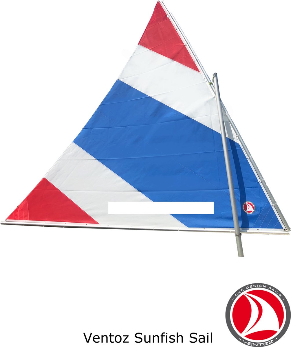 Ventoz Minifish zeil (6.0 m2) - Rood Wit Blauw