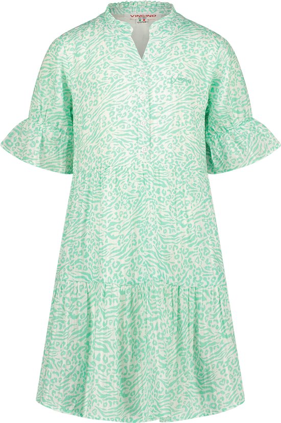 Vingino Midi Dress Pemmelie Meisjes Jurk - Tropic mint - Maat 116