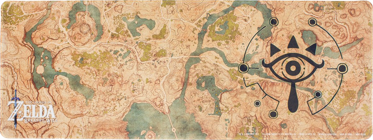 The Legend of Zelda - Breath of the Wild World Map Muismat - Bureaumat