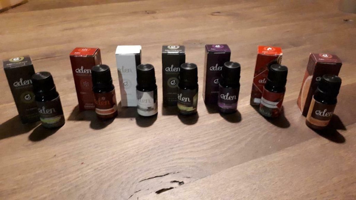 Goedkoopste GEUROLIE SET Eden 6 x 10 ML Jasmijn, Sinaasappel, Lavendel, Eucalyptus, Citroen-Limoen.Patchouli