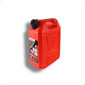 SeaFlo Jerrycan, Brandstofkan – inclusief Schenktuit – Benzine – Rood – 20 Liter