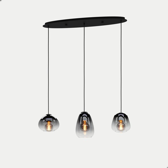 EGLO Aguilares Hanglamp - E27 - 84 cm - Glas - Zwart