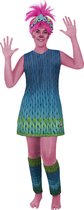 FUNIDELIA Poppy Kostuum Trolls 3 voor vrouwen - Maat: L - Blauw