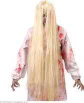 Widmann - Zombie Kostuum - Horror Pruik Morgan 100cm Blond - Blond - Halloween - Verkleedkleding