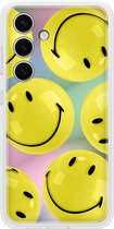Origineel Samsung Galaxy S24 Hoesje FlipSuit Case Smiley Geel