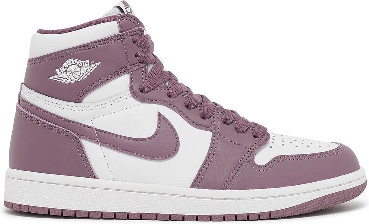 purple and beige jordans