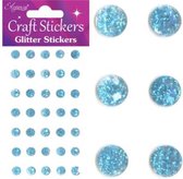 Oaktree - Stickers Glitter Diamantjes Turquoise (per vel) 8mm