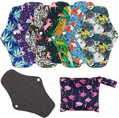 Serviettes hygiéniques lavables - Protège-slips lavables - Sous-vêtements menstruels - pack de 7