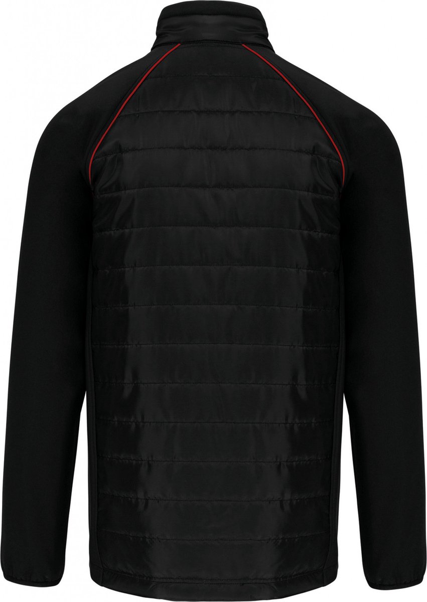 WK. Designed To Work Jas Day To Day in twee stoffen unisex WK6147 - BLACK / RED - 5XL