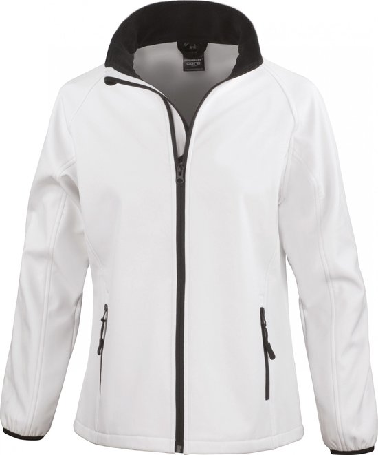 Result Women´s Printable Soft Shell Jacket RT231F - White/Black - M