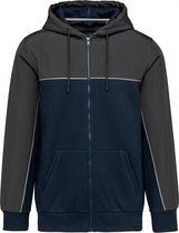 Sweatshirt Unisex 4XL WK. Designed To Work Navy / Dark Grey 40% Polyester, 60% Katoen