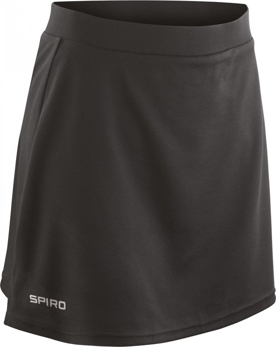 Jupe de sport pour femme L Spiro Noir 100 % polyester