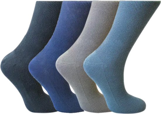 Naft medische sokken | Anti bacterieel | 4 paar | Maat: 35-38 | Kleur: Blauw | Diabetes sokken