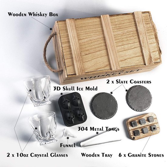 Exreizst Whisiskey- Whiskey Set Geschenk -Whiskey Geschenke für männer