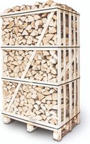 Haardhout berken grote pallet 1.8m3 ovengedroogd brandhout voor open haard of hout kachel