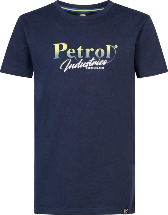 Petrol Industries - Jongens Artwork T-shirt Breezeway - Blauw - Maat 140