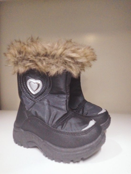 Snowboots zwart met bont meisjes 24