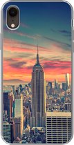 Geschikt voor iPhone XR hoesje - New York - Manhattan - Empire State Building - Siliconen Telefoonhoesje