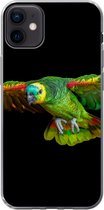 Geschikt voor iPhone 12 mini hoesje - Papegaai - Vogel - Veren - Siliconen Telefoonhoesje