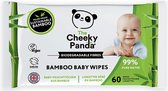 12x Cheeky Panda Baby Wipes Bamboo 60 doekjes