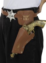 FUNIDELIA Cowboy Holster voor pistool met riem - voor mannen - Zwart