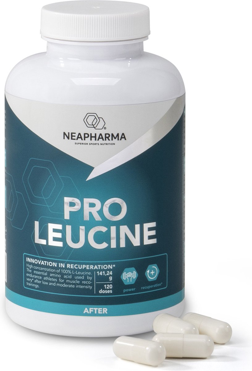 Goedkoopste Neapharma Spierherstel leucine - 120 capsules - spieropbouw - beter dan creatine - BCAA - eiwitten