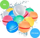 PTC Goods - Herbruikbare Zelfsluitende Waterballonnen - 6 stuks - Magnetische strip - Siliconen - Waterspeelgoed - Buitenspeelgoed