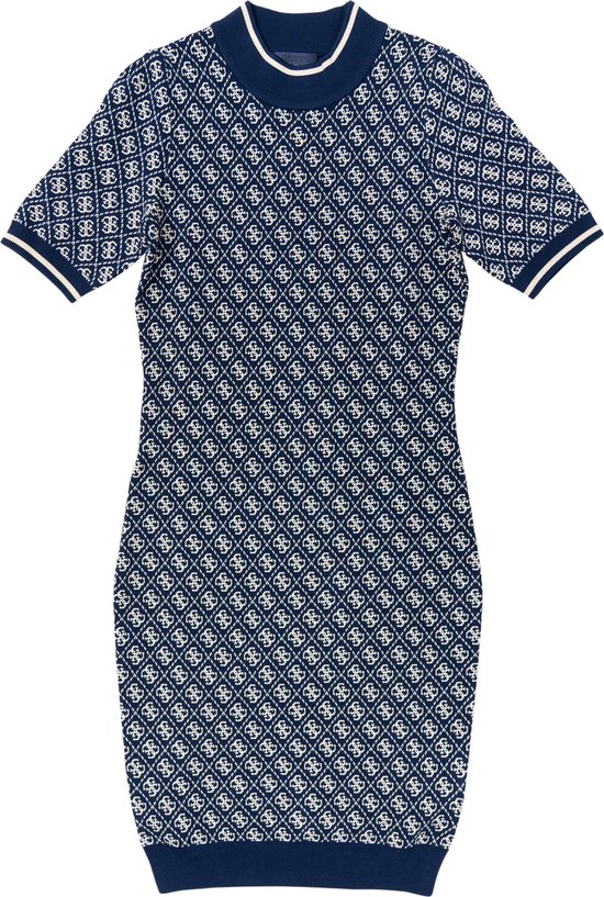 Guess SS Lise 4g Logo Sweater Dress Dames - Cave Blue and Pearl - Maat M