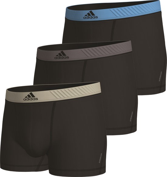 Adidas Sport Trunk (3PK) Heren Onderbroek - zwart - Maat S