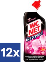 WC Net Gelcrystal Pink Flowers Toiletreiniger (Voordeelverpakking) - 12 x 750 ml