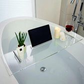 Étagère de bain [Verre acrylique] | 68 cm | Étagère de bain Étagère de bain Plateau de bain pour le bain Accessoires de bain de bain Plateau d'étagère Décoration Accessoires de salle de bain