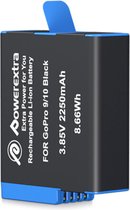 PowerExtra Batterij geschikt voor GoPro 12, GoPro 11, GoPro 10 & GoPro 9 - Action Camera Accu geschikt voor Go Pro