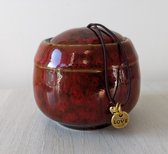 Mapart-keramiek-urn-roodbruin-bedels-goudkl-hartje-love-70ml