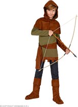 Widmann - Robin Hood Kostuum - Robin Of Shairewood Boogschutter - Jongen - Groen, Bruin - Maat 158 - Carnavalskleding - Verkleedkleding
