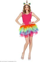 Widmann - Feesten & Gelegenheden Kostuum - Meerlaagse Kleurrijke Tutu 45 Centimeter Regenboog Vrouw - Multicolor - One Size - Halloween - Verkleedkleding