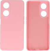 Hoesje Geschikt voor OPPO A98 5G - Fashion Telefoonhoesje Backcover - Siliconen Hoesje - Roze