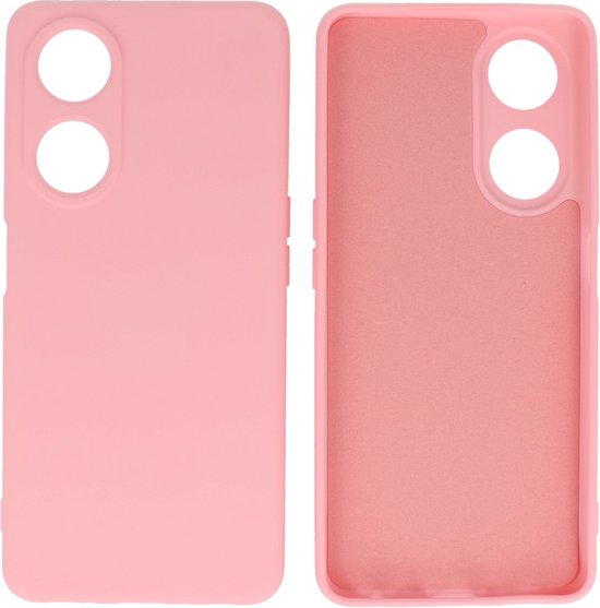 Hoesje Geschikt voor OPPO A98 5G - Fashion Telefoonhoesje Backcover - Siliconen Hoesje - Roze