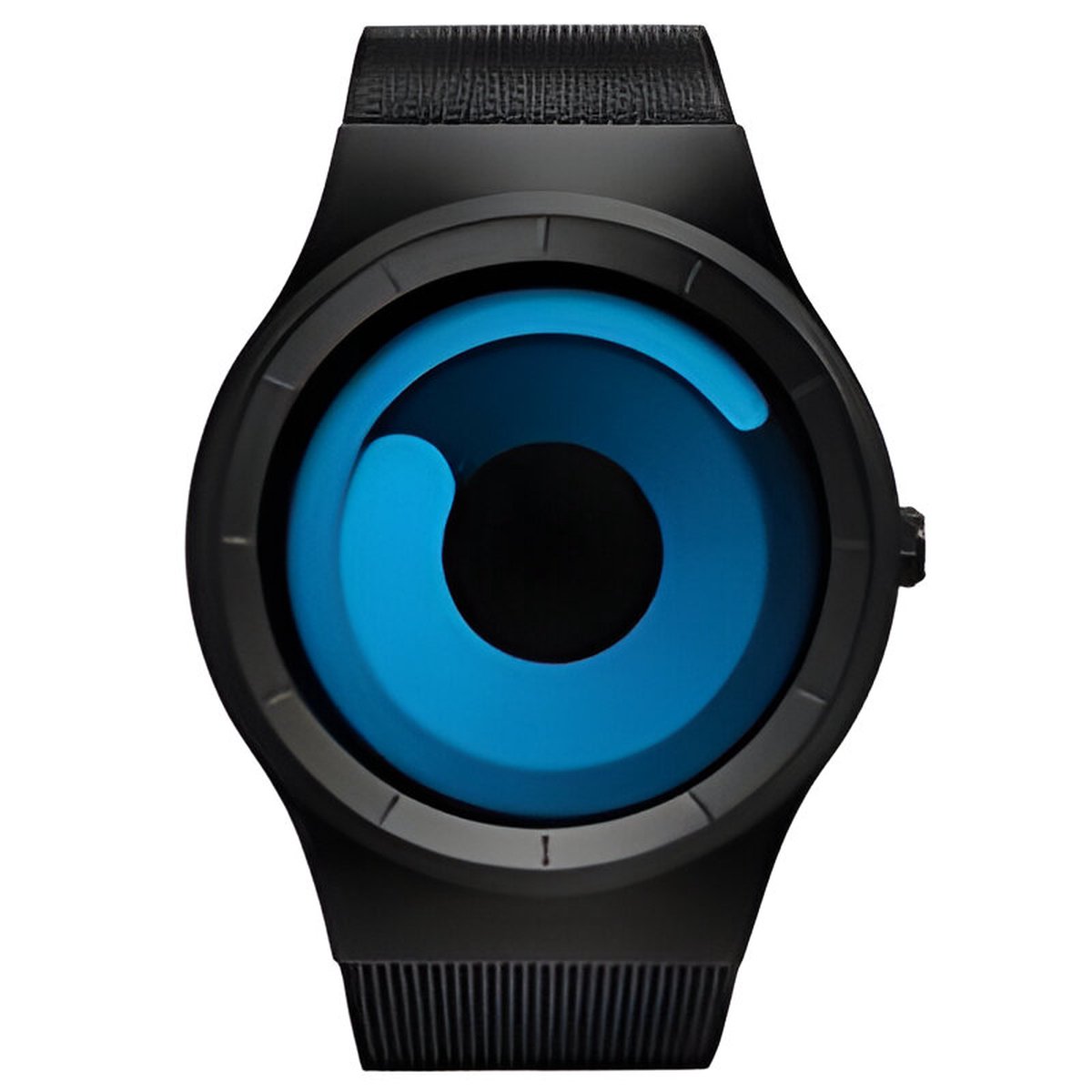SINOBI 1.0 - Originele Smartwatch - Horloge heren - Quartz horloge met stalen Band (zwart + blauw) - Lichtgevende wijzers