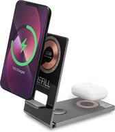 REFILL 3 in 1 - Draadloze Oplader - MagSafe - Qi Draadloos Laden - Geschikt voor iPhone & Android - AppleWatch - AirPods & Draadloze oordopjes