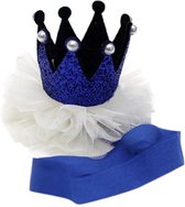 CHPN - Haarbandje - Haarkroontje - Kroontje - Blauw - Meisjes - Haar accessoire - Kroon - Verjaardag - Cadeautje - Haar accessoire - Accessoires