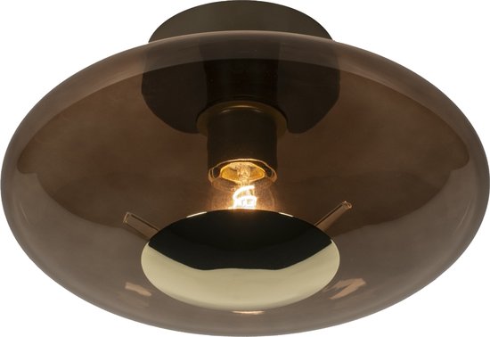 Lumidora Plafondlamp 74818 - Plafonniere - UPPER EAST - E27 - Goud - Bruin - Messing - Metaal - ⌀ 30 cm